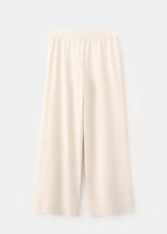 Straight-fit trousers with elastic waist — Sand 8
