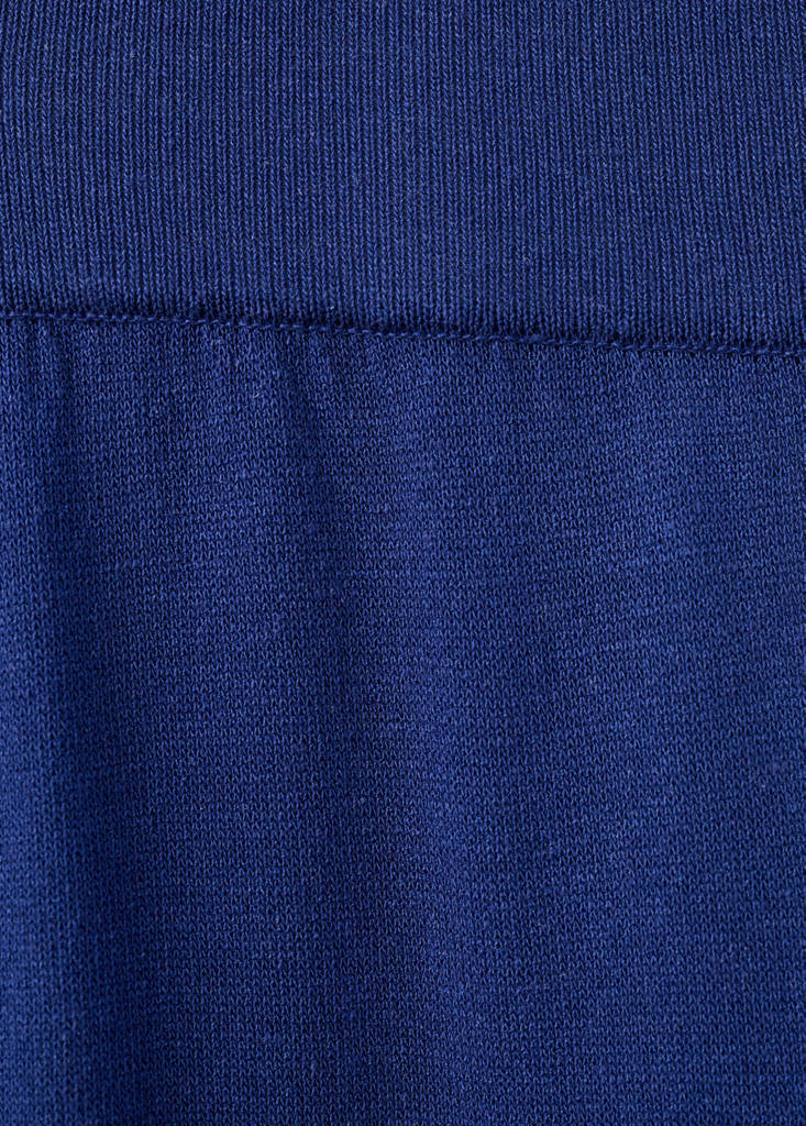 Straight-fit trousers with elastic waist — Vibrant blue