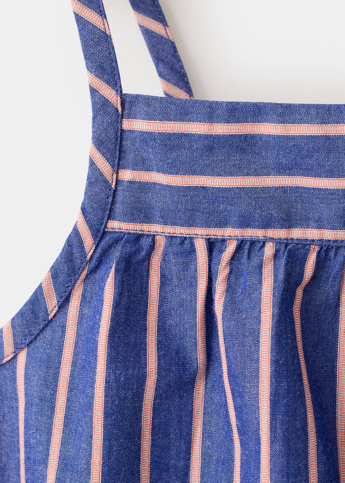 Cut-out back striped dress — Blue