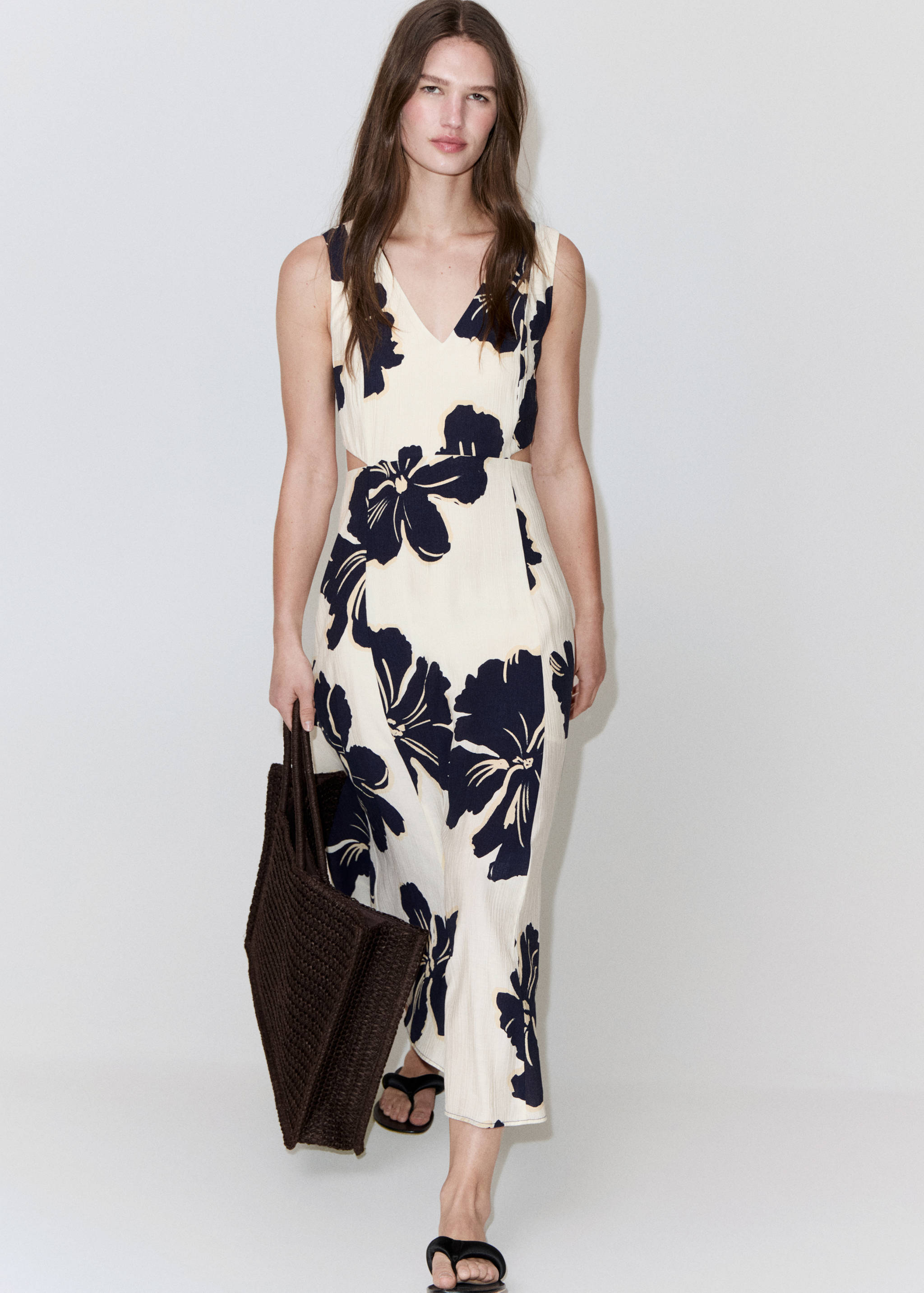 Floral print cut out dress - Details of the article 3