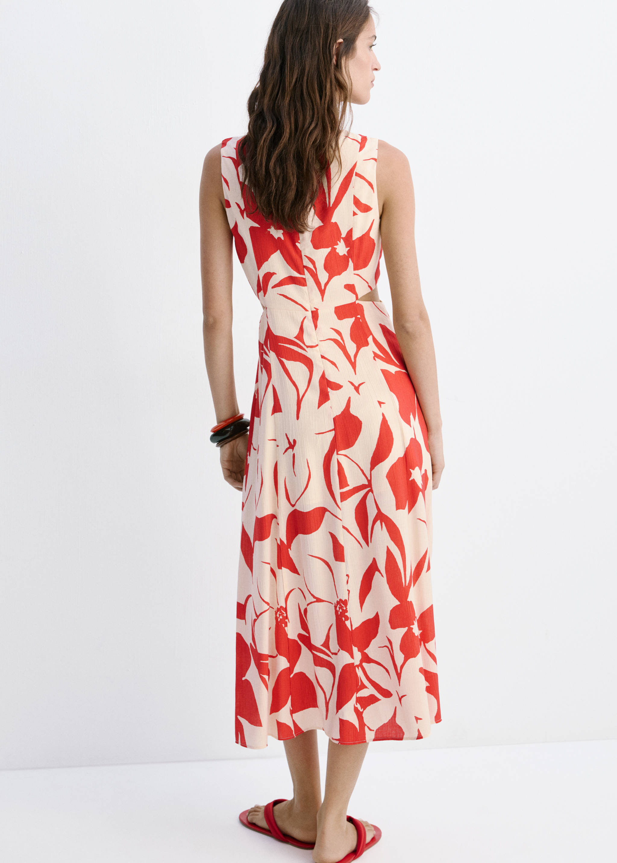 Floral print cut-out dress - Reverse of the article