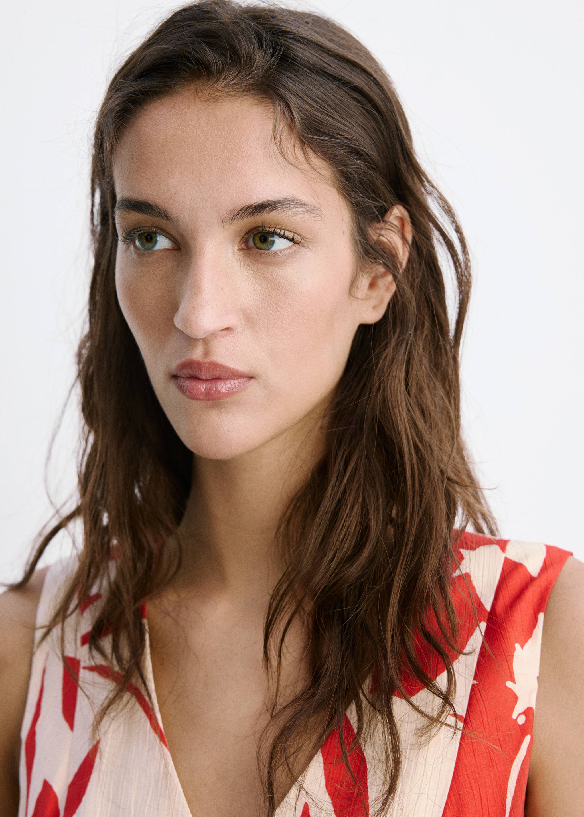 Floral print cut-out dress - Details of the article 1