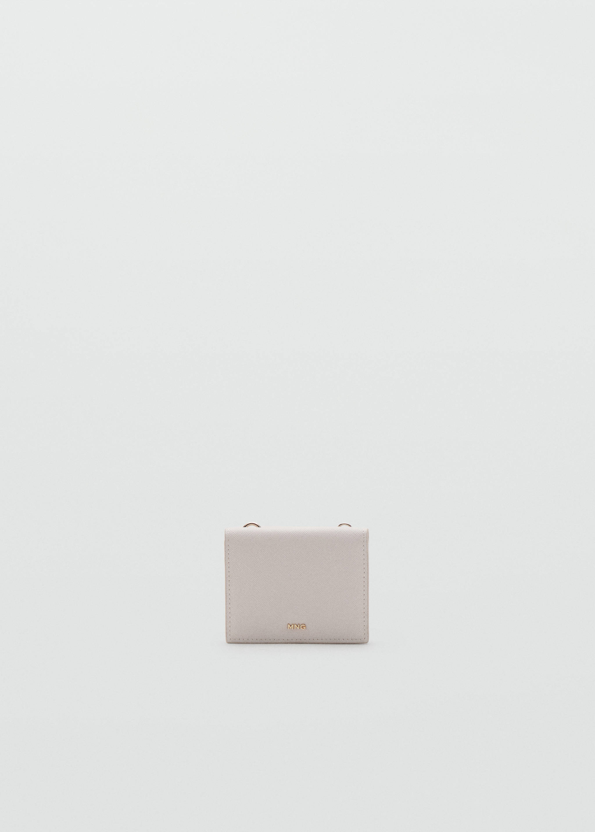 Saffiano-effect card holder with zip - Article without model