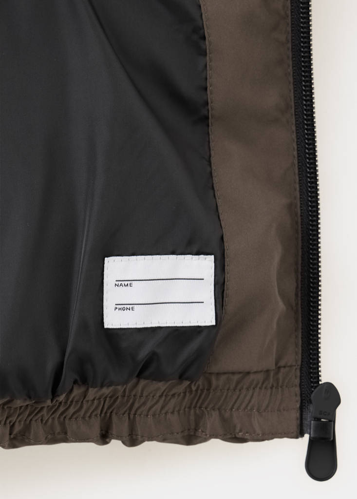 Hood puffer coat — Brown
