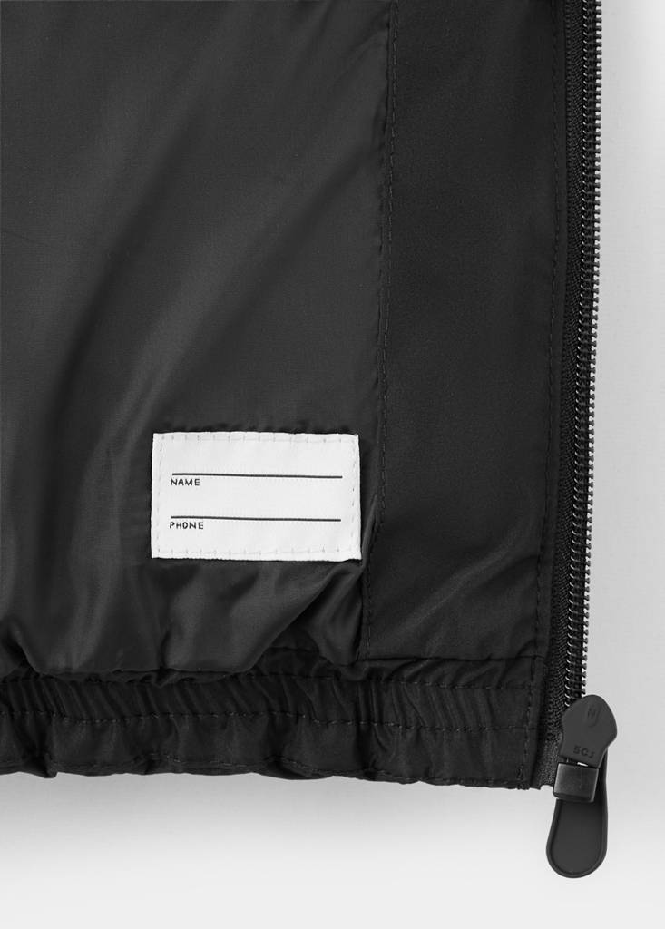 Hood puffer coat — Black