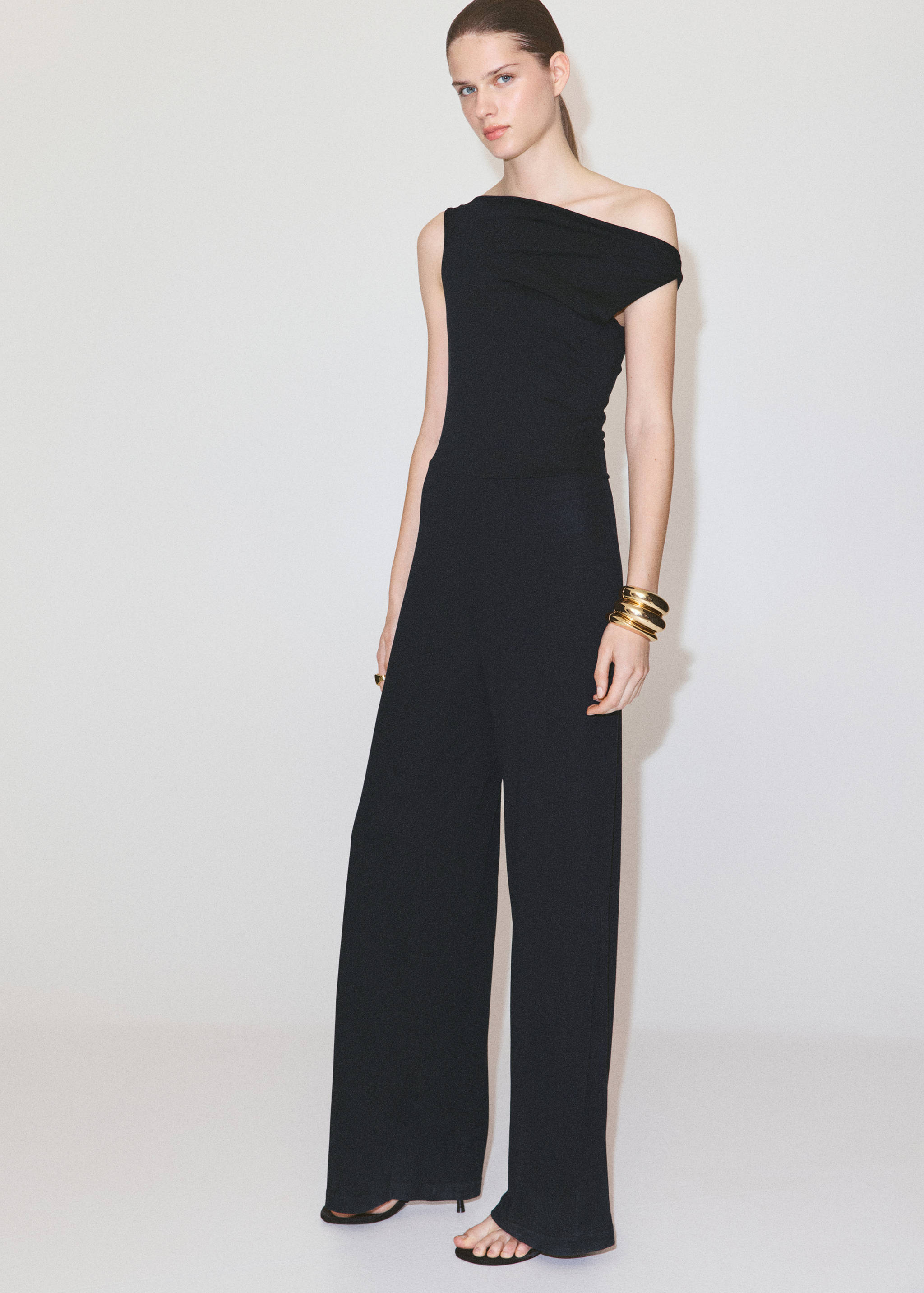 Draped asymmetrical jumpsuit - General plane