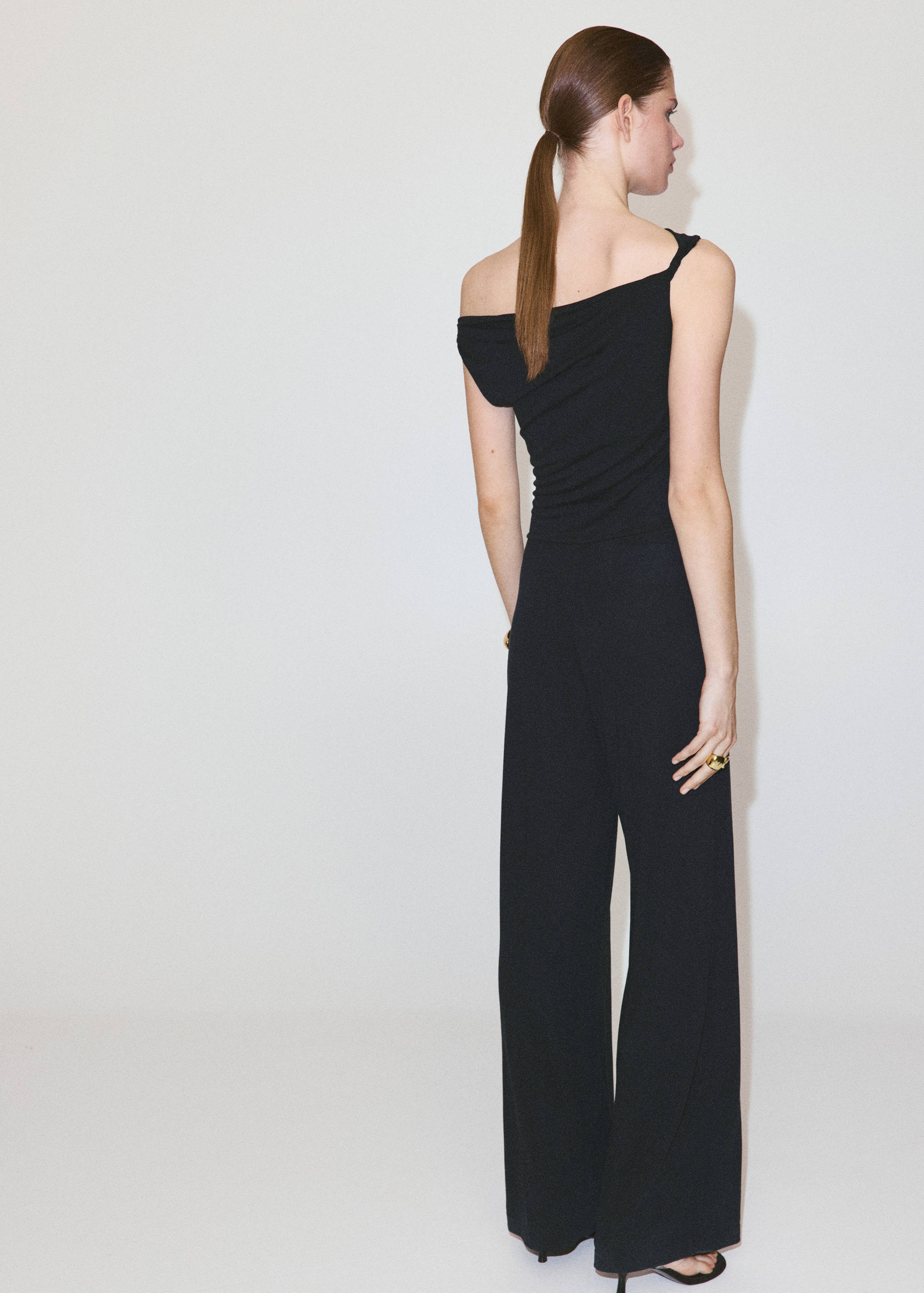 Draped asymmetrical jumpsuit - Reverse of the article
