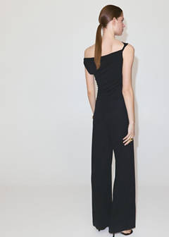 Draped asymmetric playsuit — Grey 3