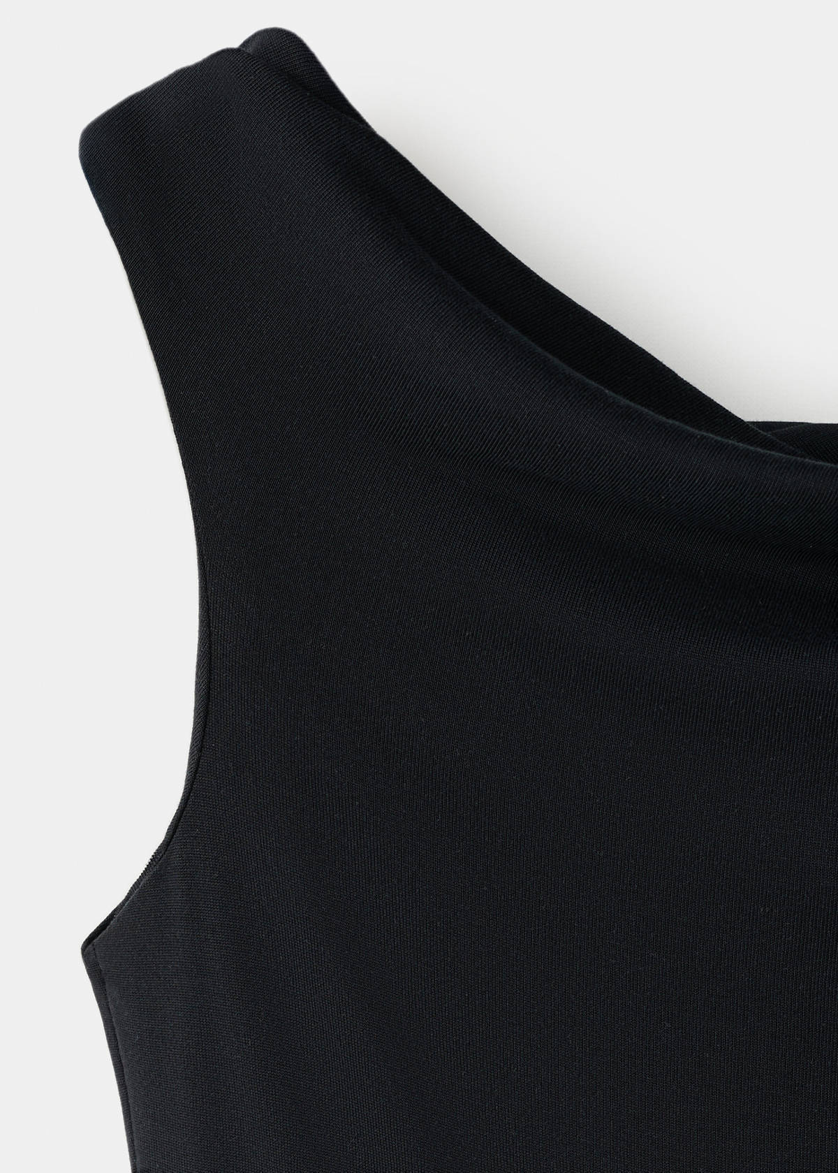 Draped asymmetric playsuit — Grey