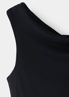Draped asymmetric playsuit — Grey 6