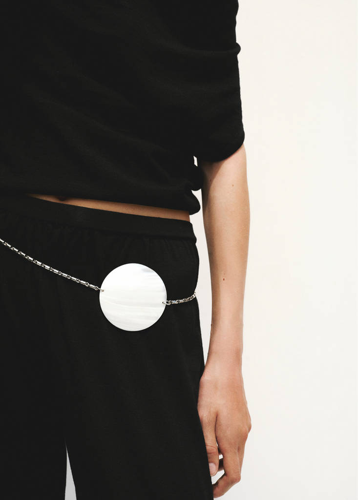 Mid-rise harem pants — Black