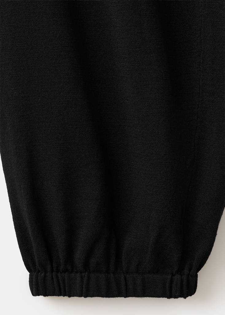 Mid-rise harem pants — Black