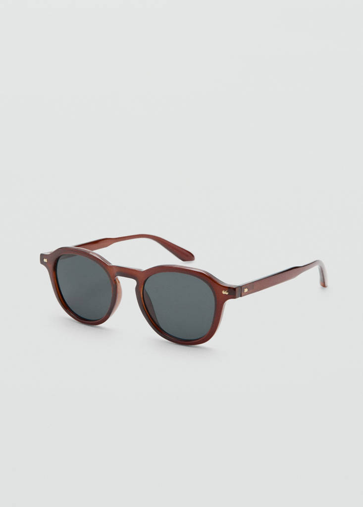 Semi-transparent frame sunglasses — Brown