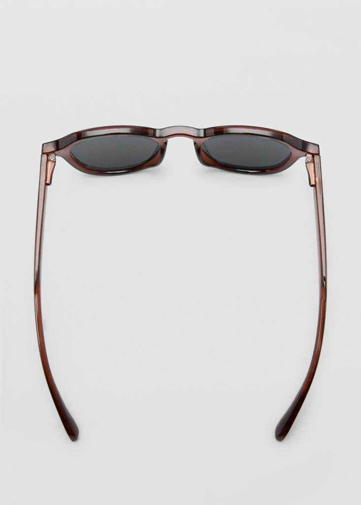 Semi-transparent frame sunglasses — Brown