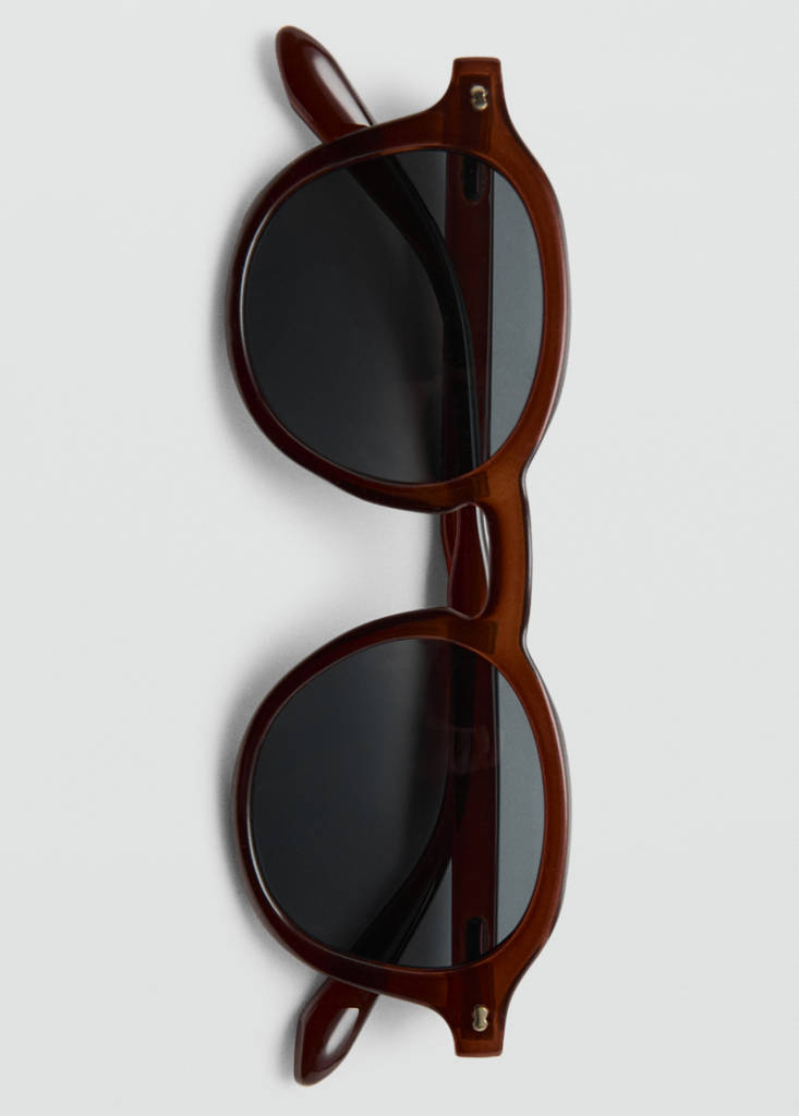 Semi-transparent frame sunglasses — Brown