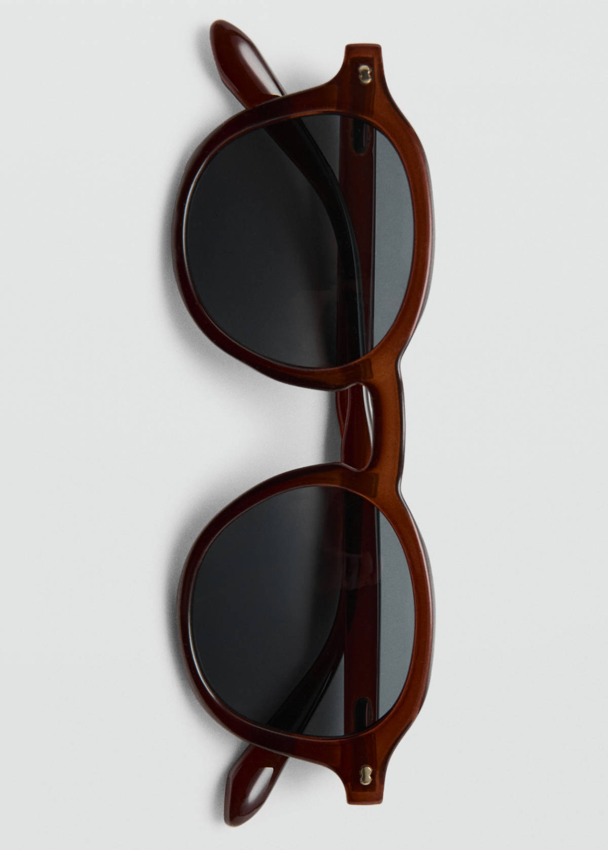 Semi-transparent frame sunglasses — Brown