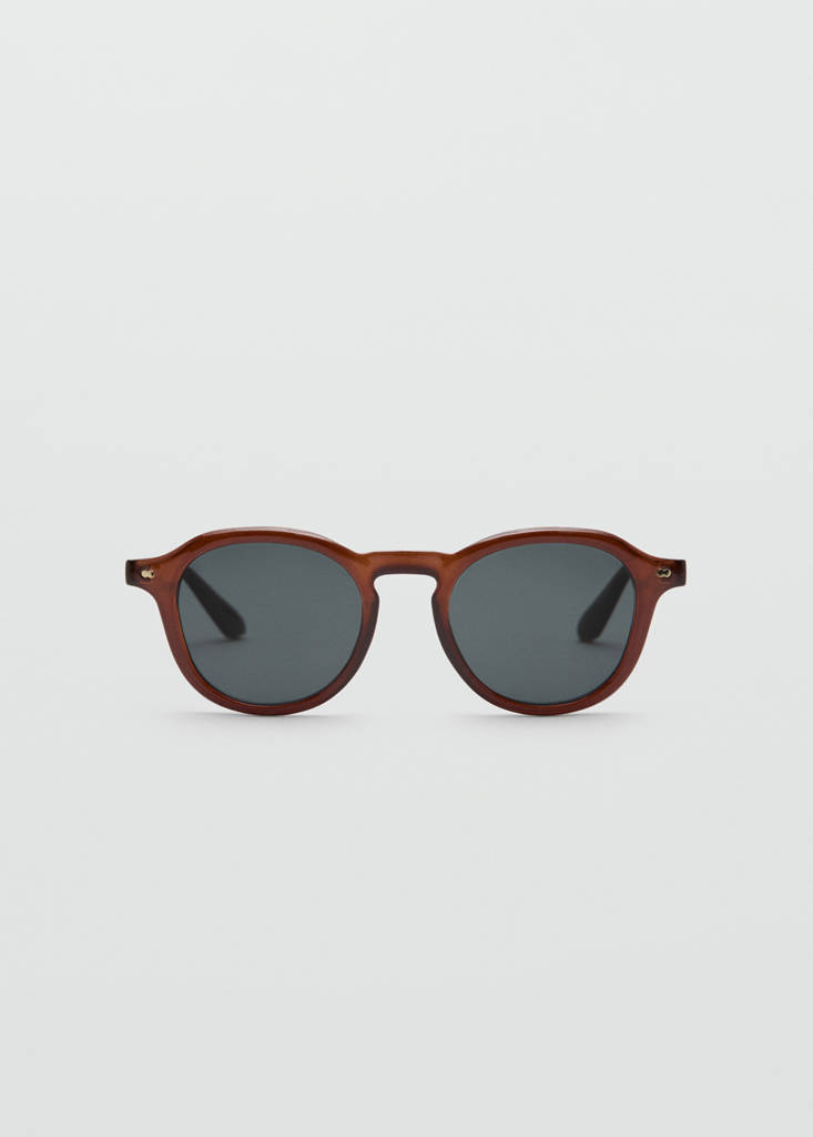 Semi-transparent frame sunglasses — Brown