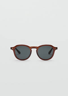 Semi-transparent frame sunglasses — Brown 1