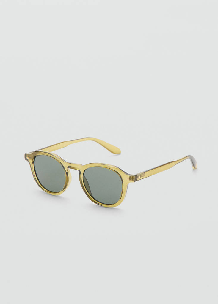 Semi-transparent frame sunglasses — Khaki