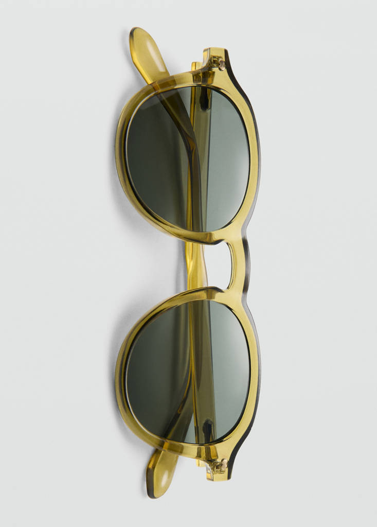 Semi-transparent frame sunglasses — Khaki