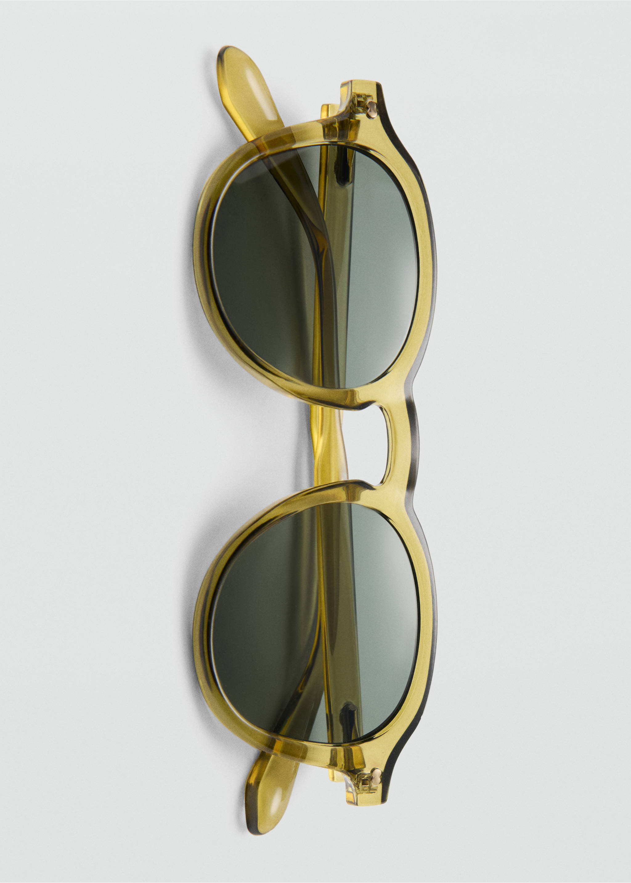 Semi-transparent frame sunglasses - Details of the article 2, Khaki. Ref: 37071391-00.