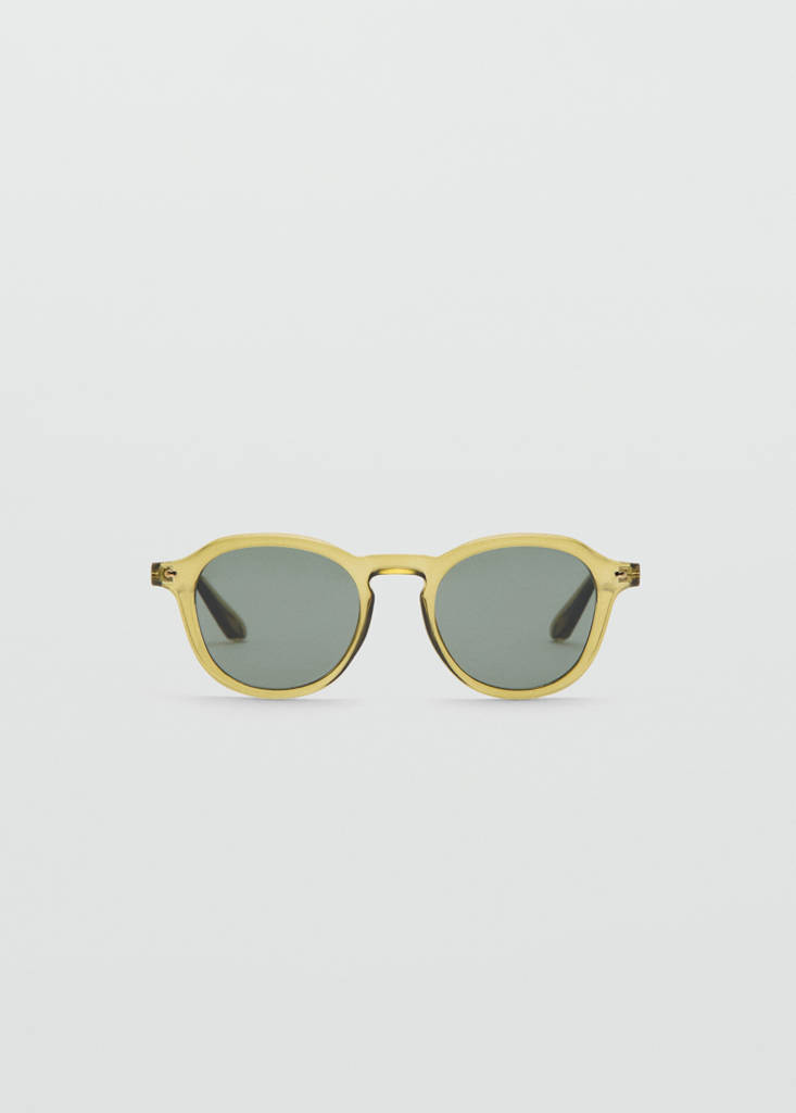 Semi-transparent frame sunglasses — Khaki