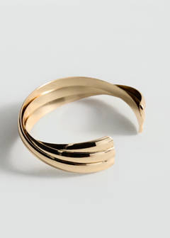 Rigid bracelet with relief — Gold 2