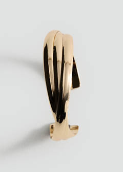 Rigid bracelet with relief — Gold 3