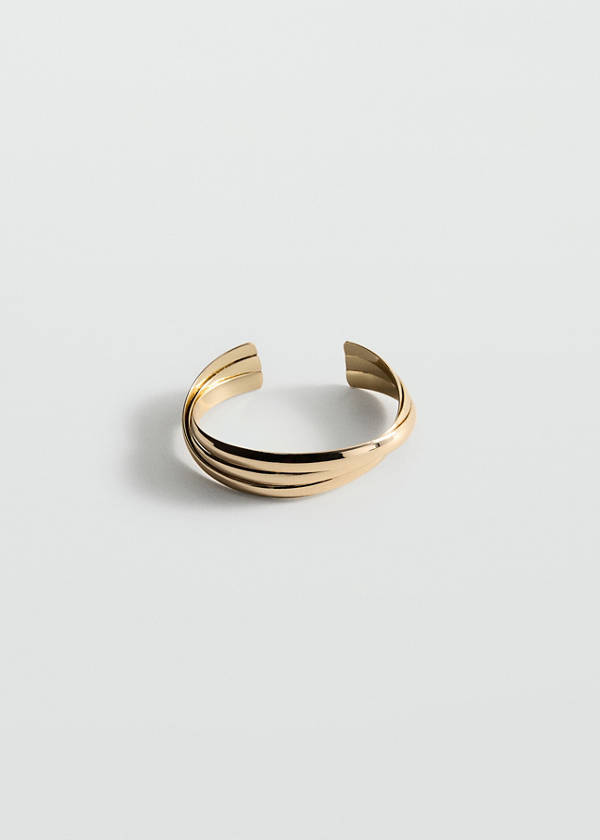 Rigid bracelet with relief — Gold