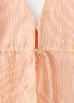 Striped lyocell halter top — Orange 7