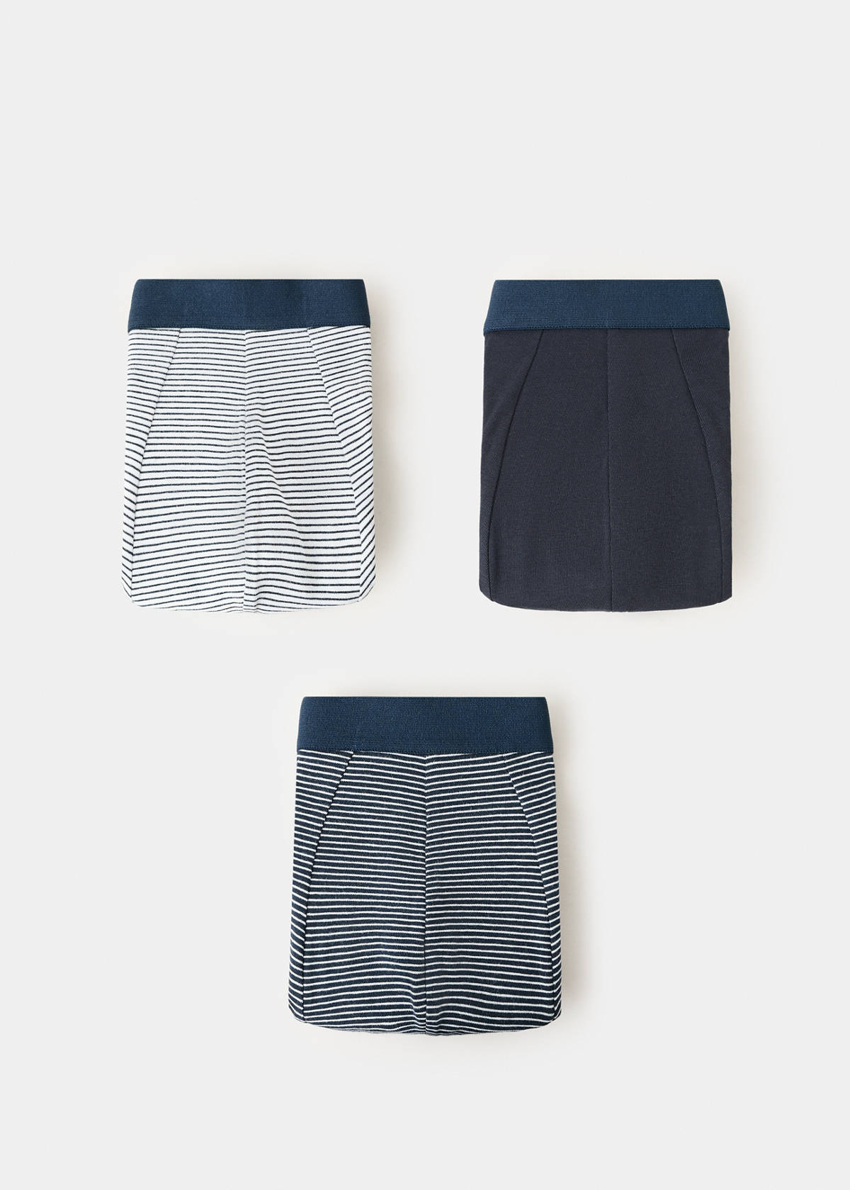 Pack of 3 cotton combination briefs — Navy
