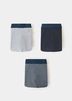 Pack of 3 cotton combination briefs — Navy 1