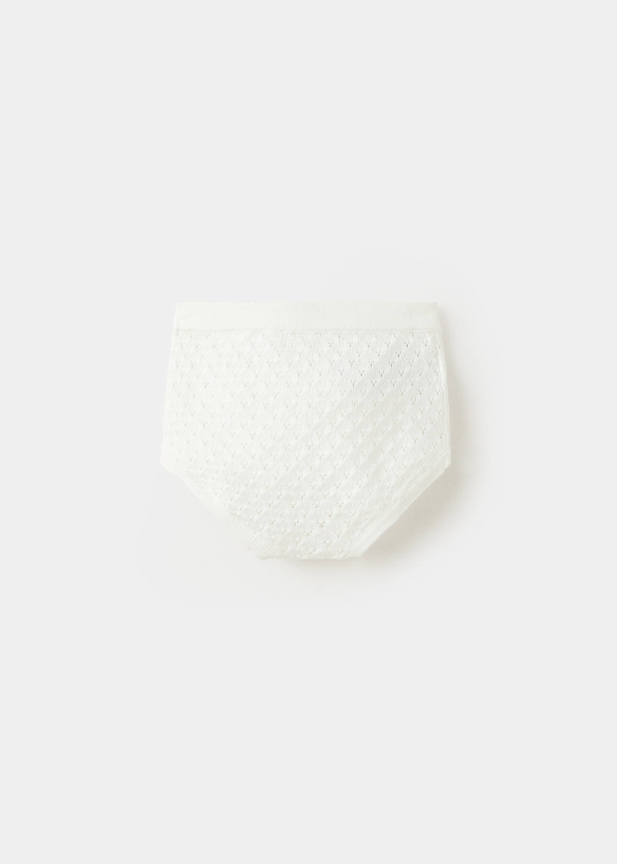 Openwork knit romper — Off White