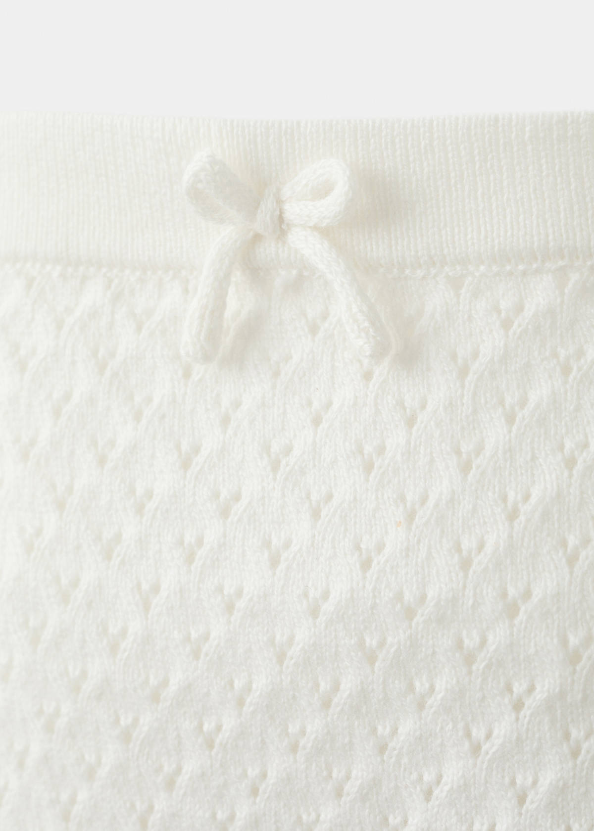 Openwork knit romper — Off White