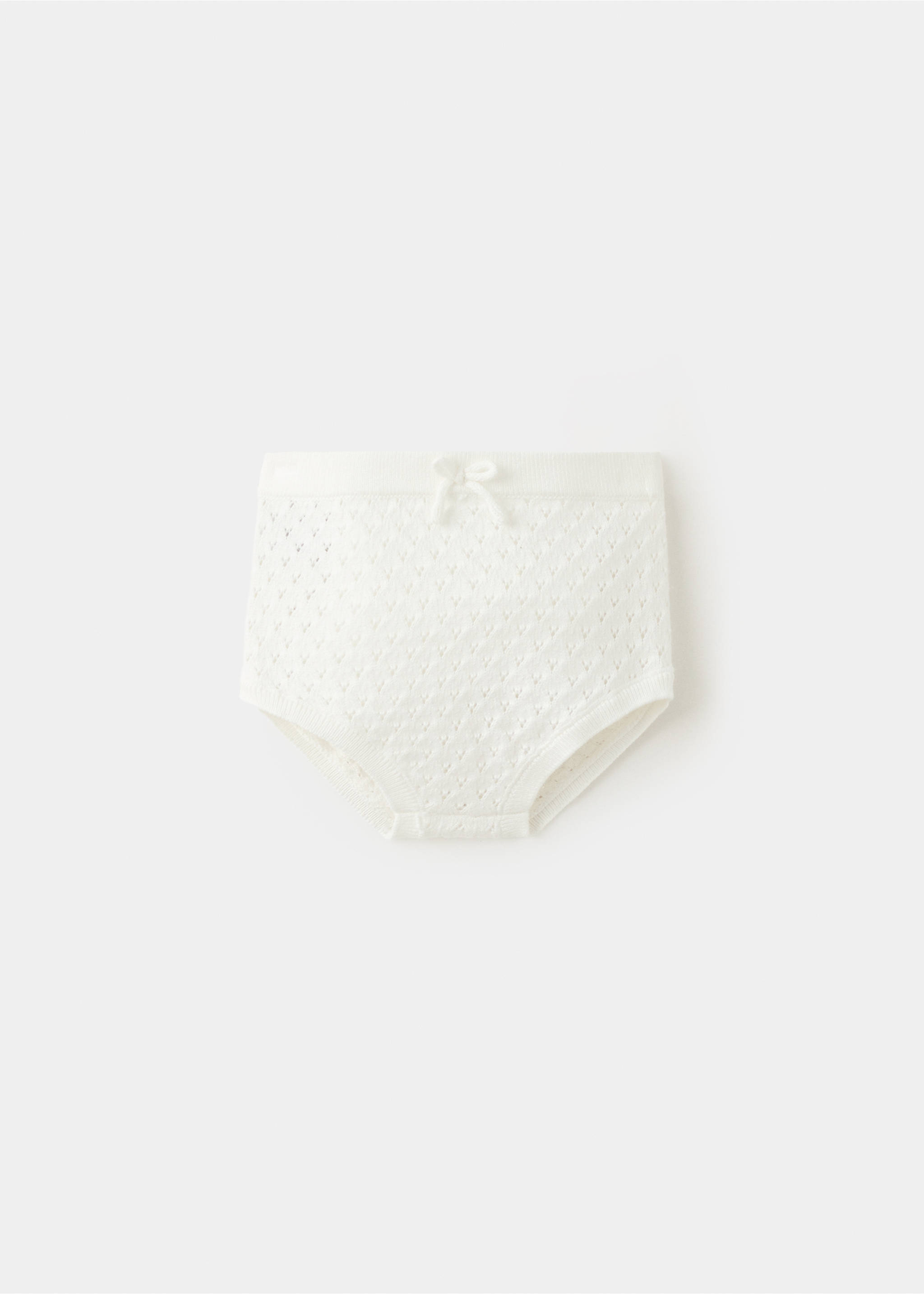 Openwork knit romper - Article without model, Off White. Ref: 37071401-00.