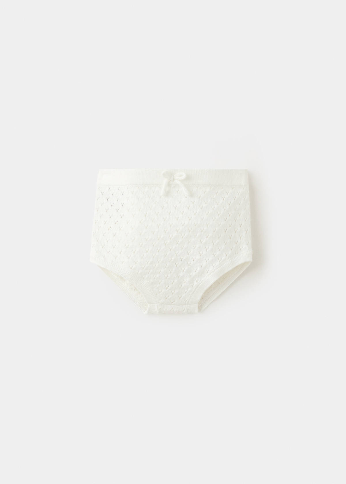 Openwork knit romper — Off White