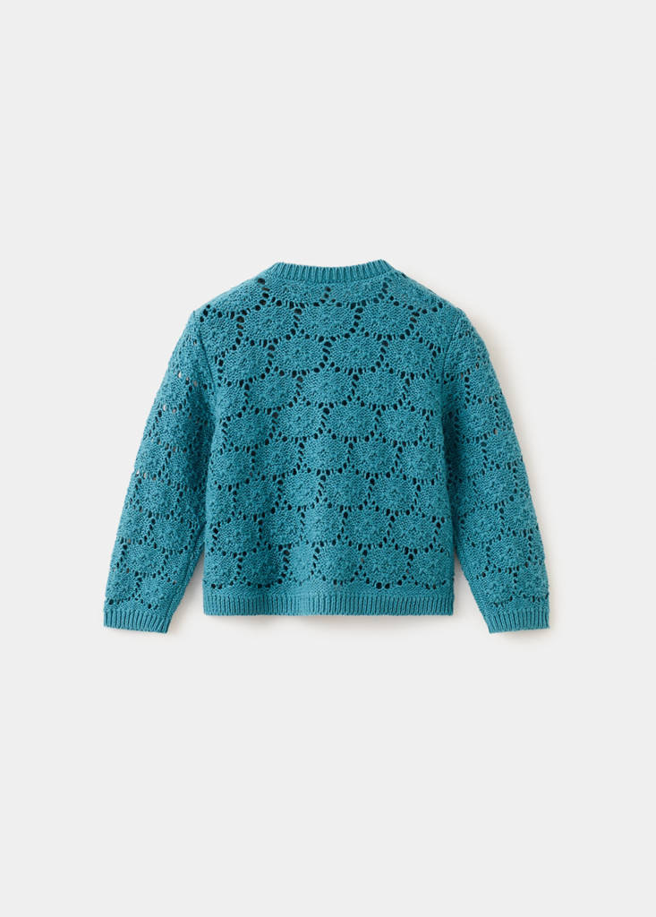 Openwork knit cardigan — Green