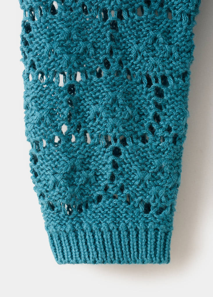 Openwork knit cardigan — Green