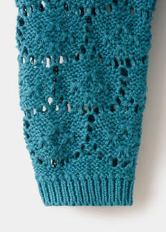 Openwork knit cardigan — Green 7