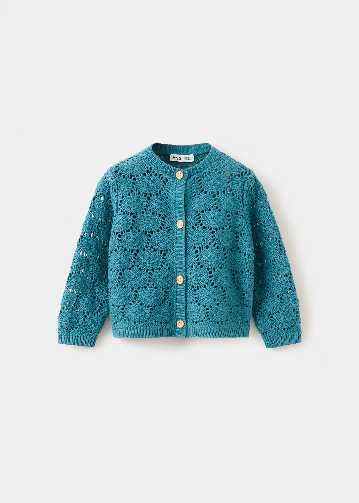 Openwork knit cardigan — Green