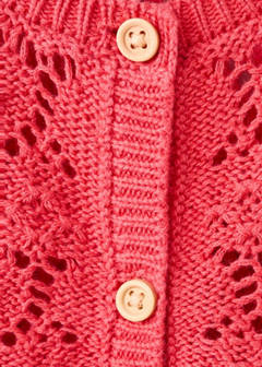 Openwork knit cardigan — Fuchsia 4