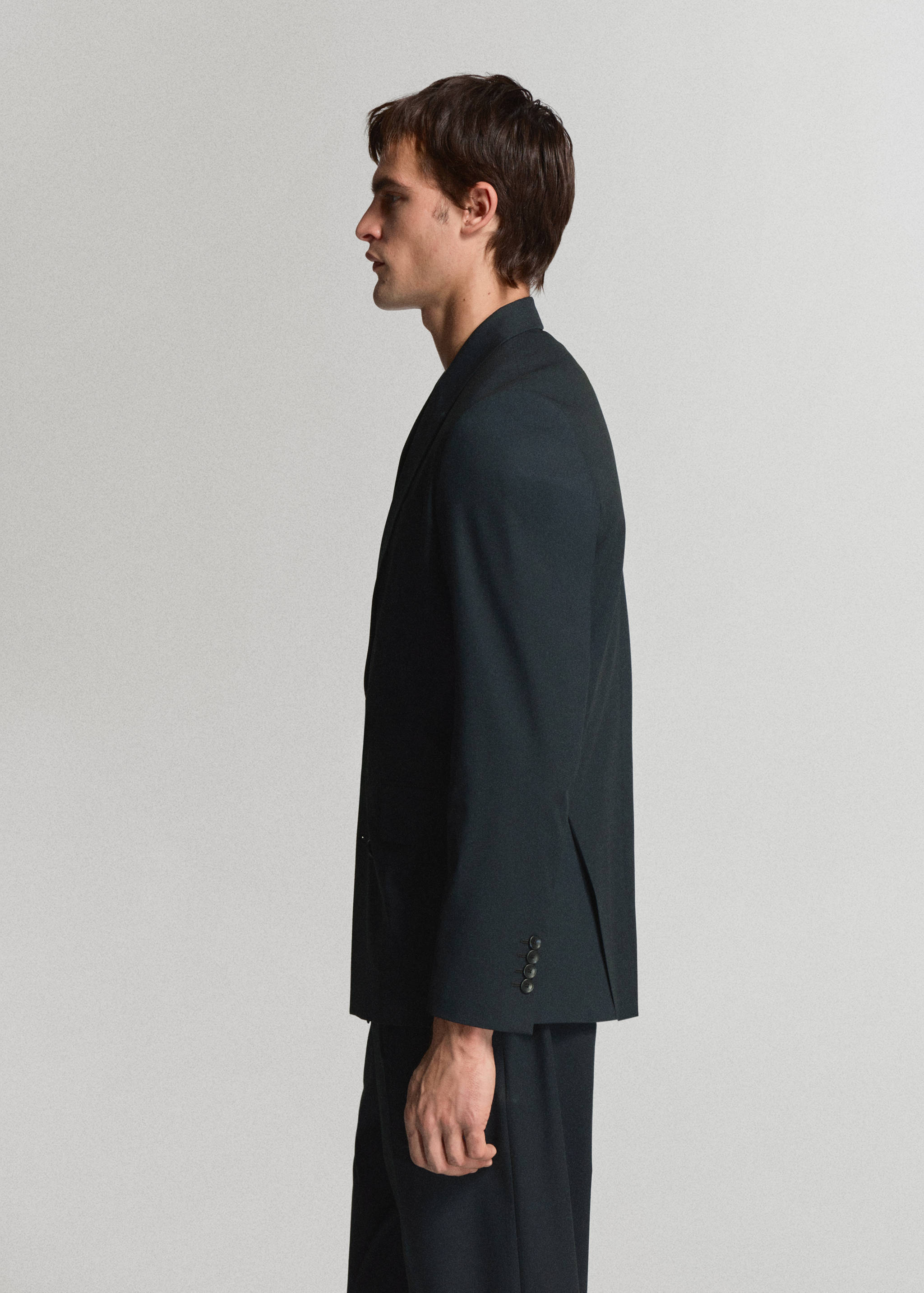 Boston regular-fit double-breasted suit blazer - Details of the article 2