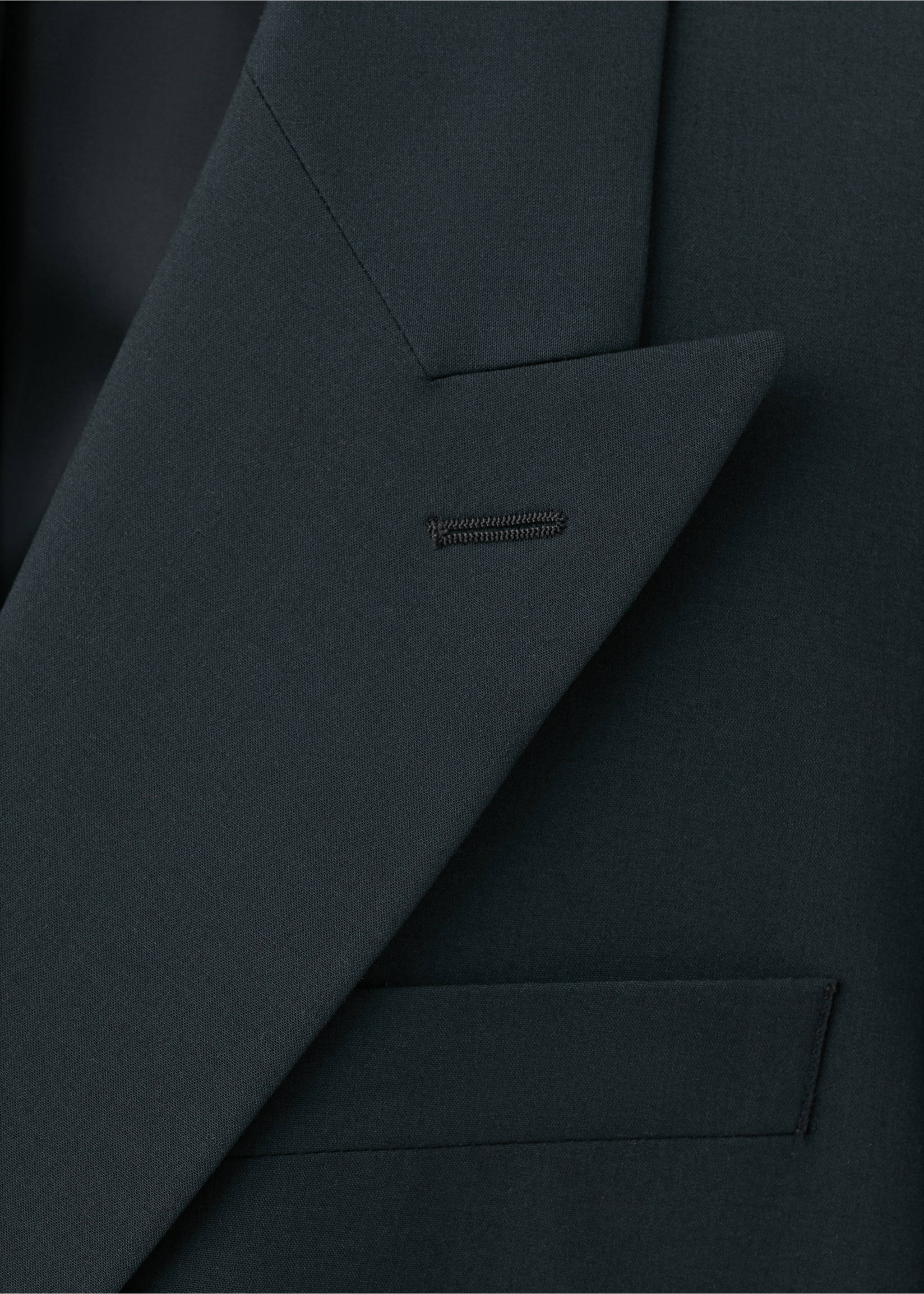 Boston regular-fit double-breasted suit jacket - Details of the article 8, Navy. Ref: 37071405-00.