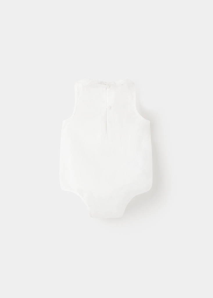 Cotton playsuit with ruffles
