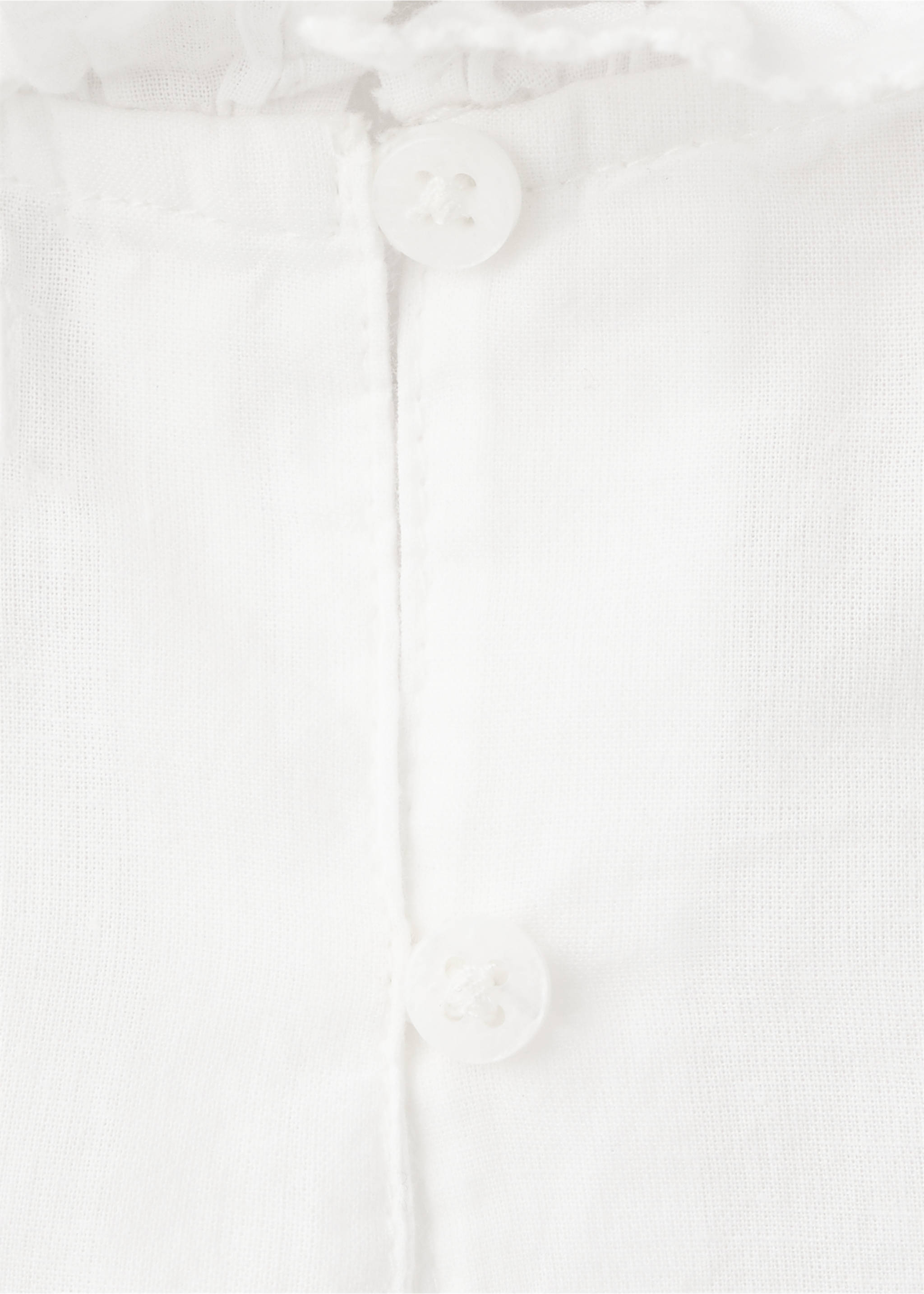 Pelele algodón volantes - Detalle del artículo 0, Blanco roto. Ref: 37071406-00.