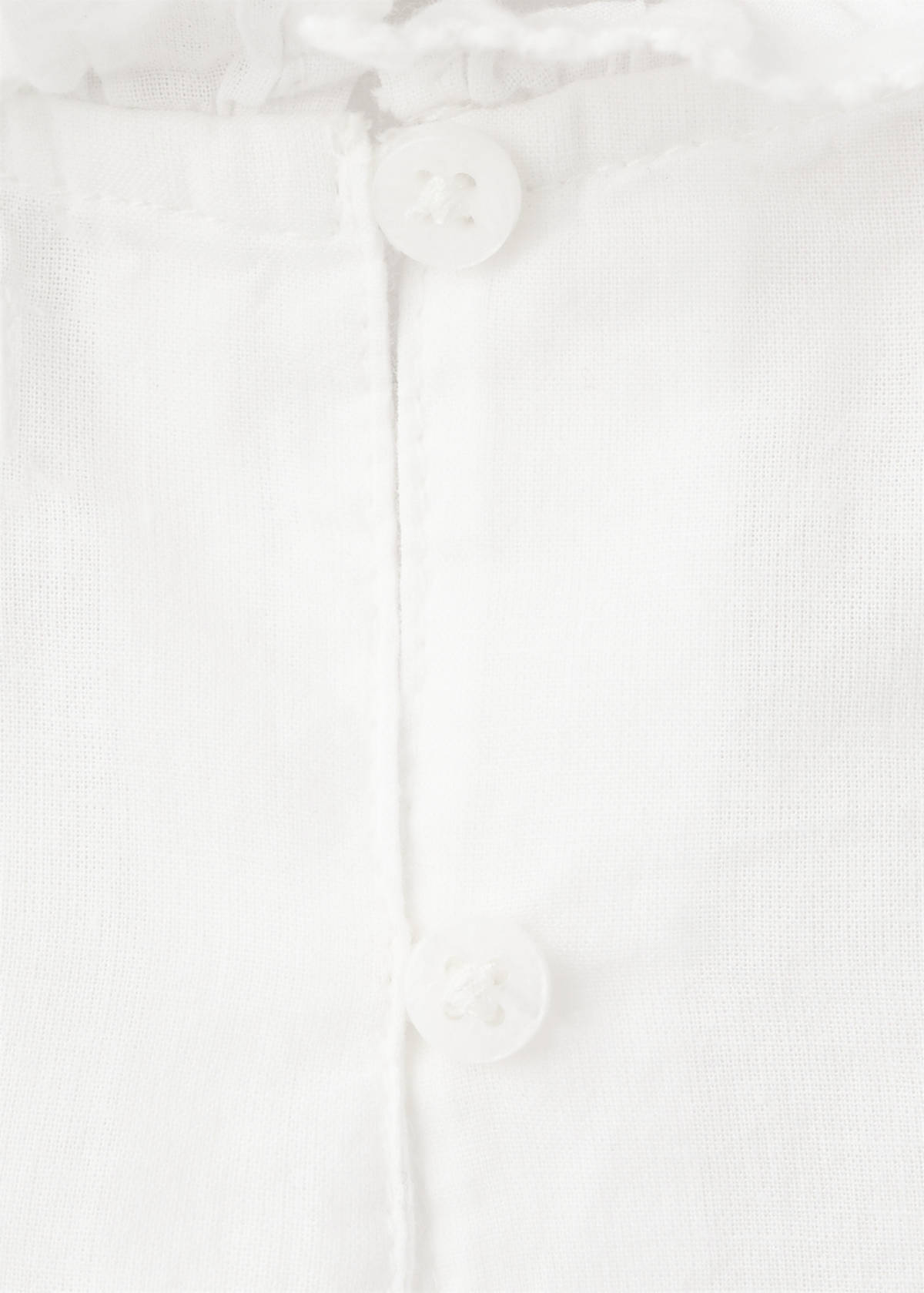 Cotton playsuit with ruffles — Off White