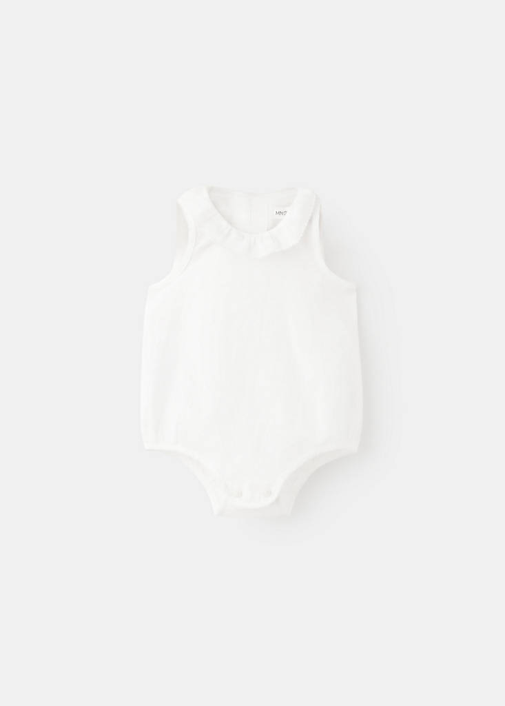 Cotton playsuit with ruffles - thumbnail 2