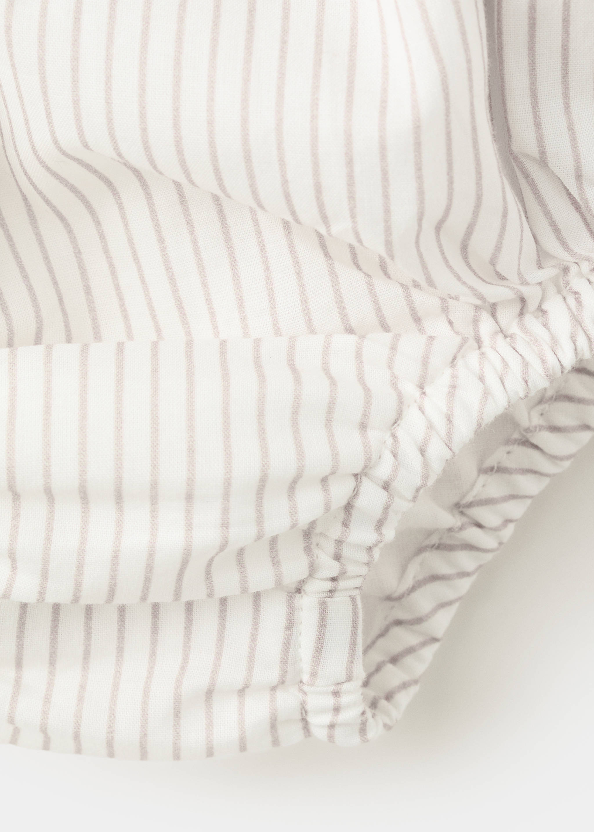 Striped cotton romper - Details of the article 0