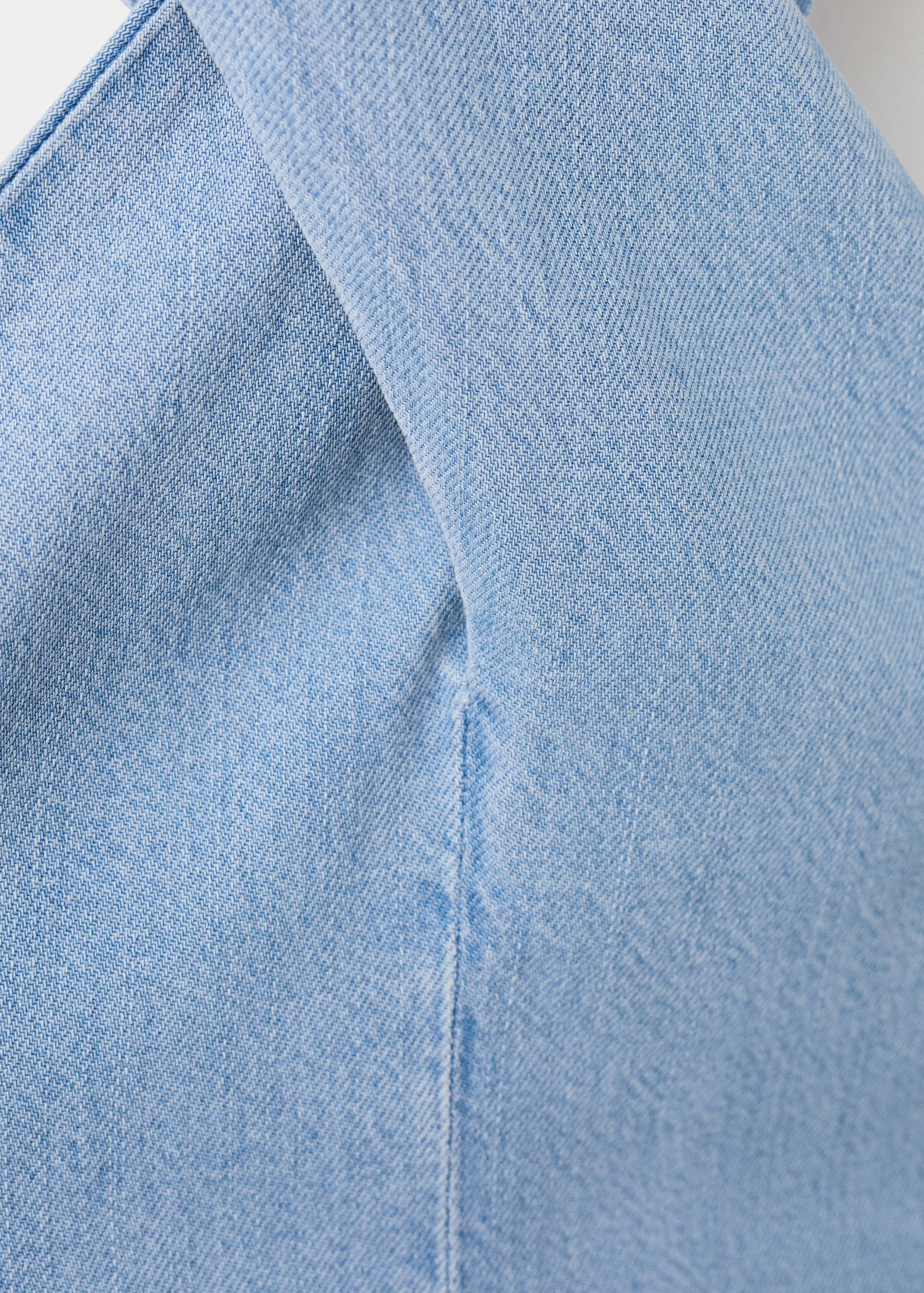 Cross-back strap denim top - Details of the article 8