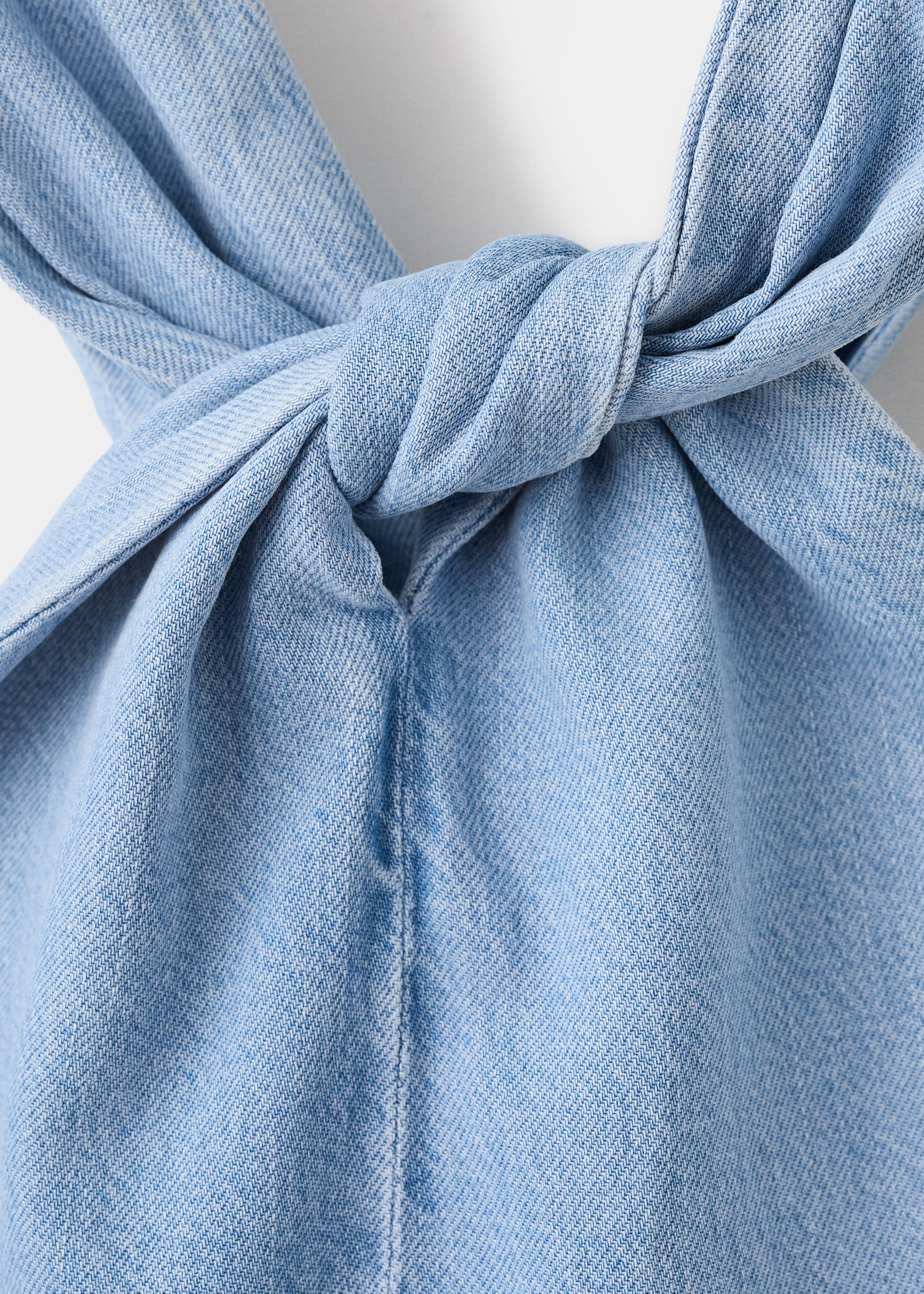 Cross-back strap denim top - Details of the article 0